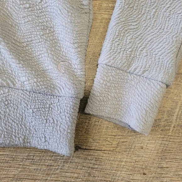 ZYIA | Active Gray Hoodie Texture Sweatshirt | Sz. XS - Picture 3 of 7
